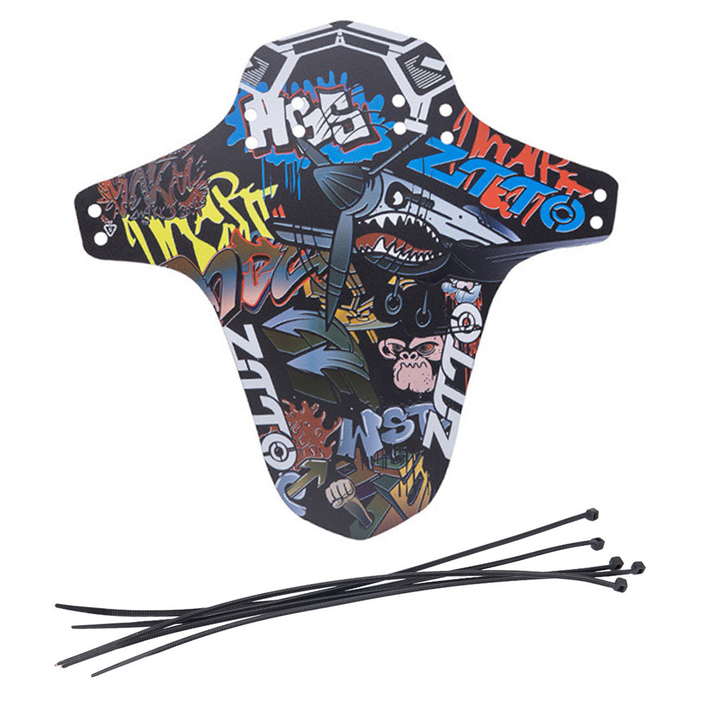 ZTTO Colorful Pattern Mountain Bike Fender PP Road Bicycle Mudguard, Short Style ZTTO Colorful Pattern Mountain Bike Fender PP Road Bicycle Mudguard, Short Style